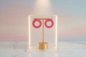 Blush Button Studs