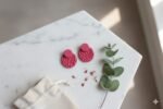 Textured Pink Circle Studs