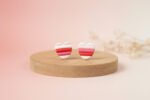 Multicolor Big Heart Studs