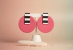 Pink and Monochrome Studs