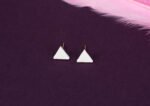 Mini Triangle White Studs