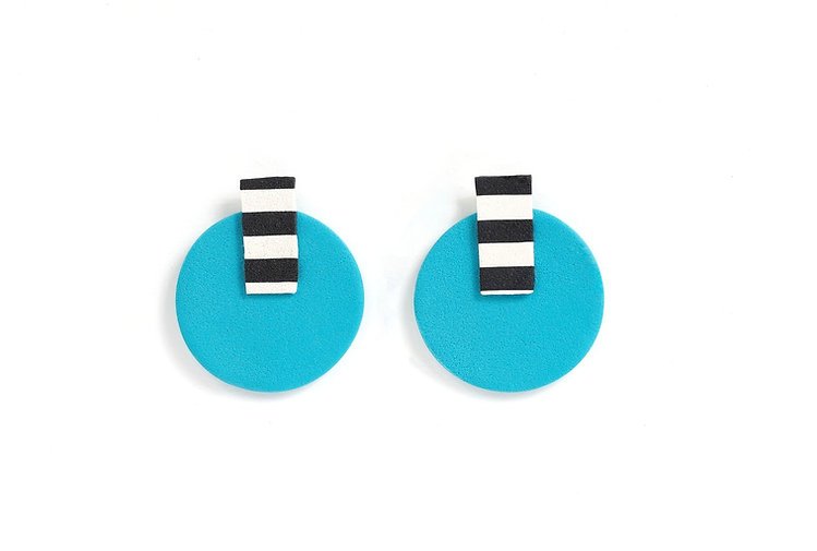 Turquoise and Monochrome Studs - Image 2