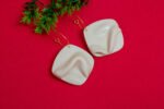 Creme Drape Hoops