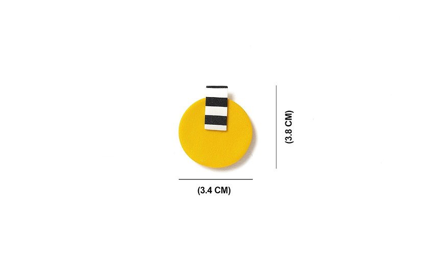 Yellow and Monochrome Studs - Image 4