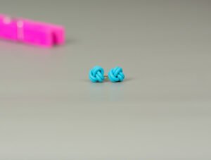Mommy & Me Turquoise Double Knot Studs
