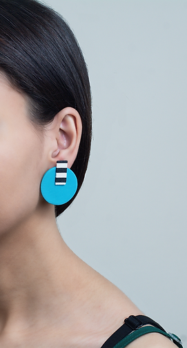 Turquoise and Monochrome Studs - Image 3