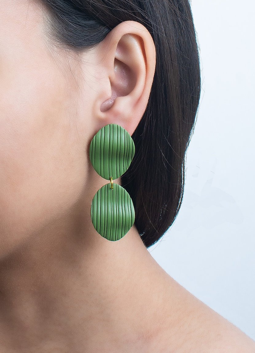 Textured Oval Dangles - Image 3