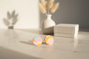 Colorful Circle Studs