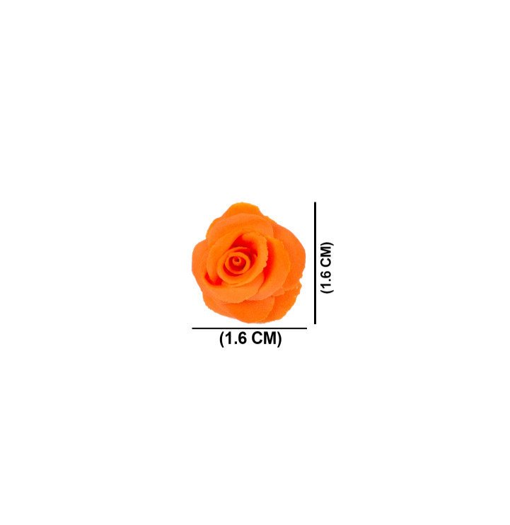 Mini Orange Rose Studs - Image 4