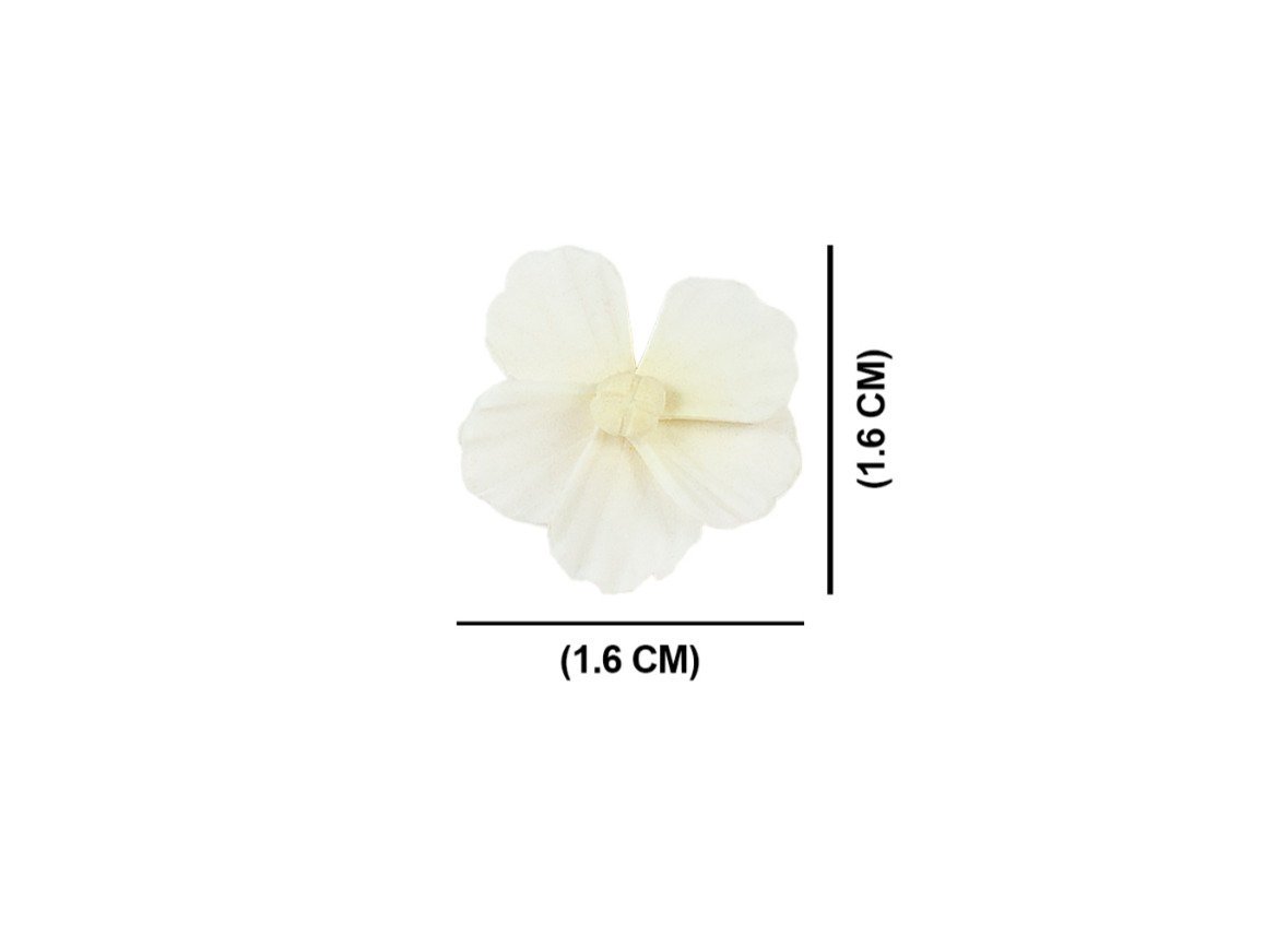 Mini White Plumeria Studs - Image 4