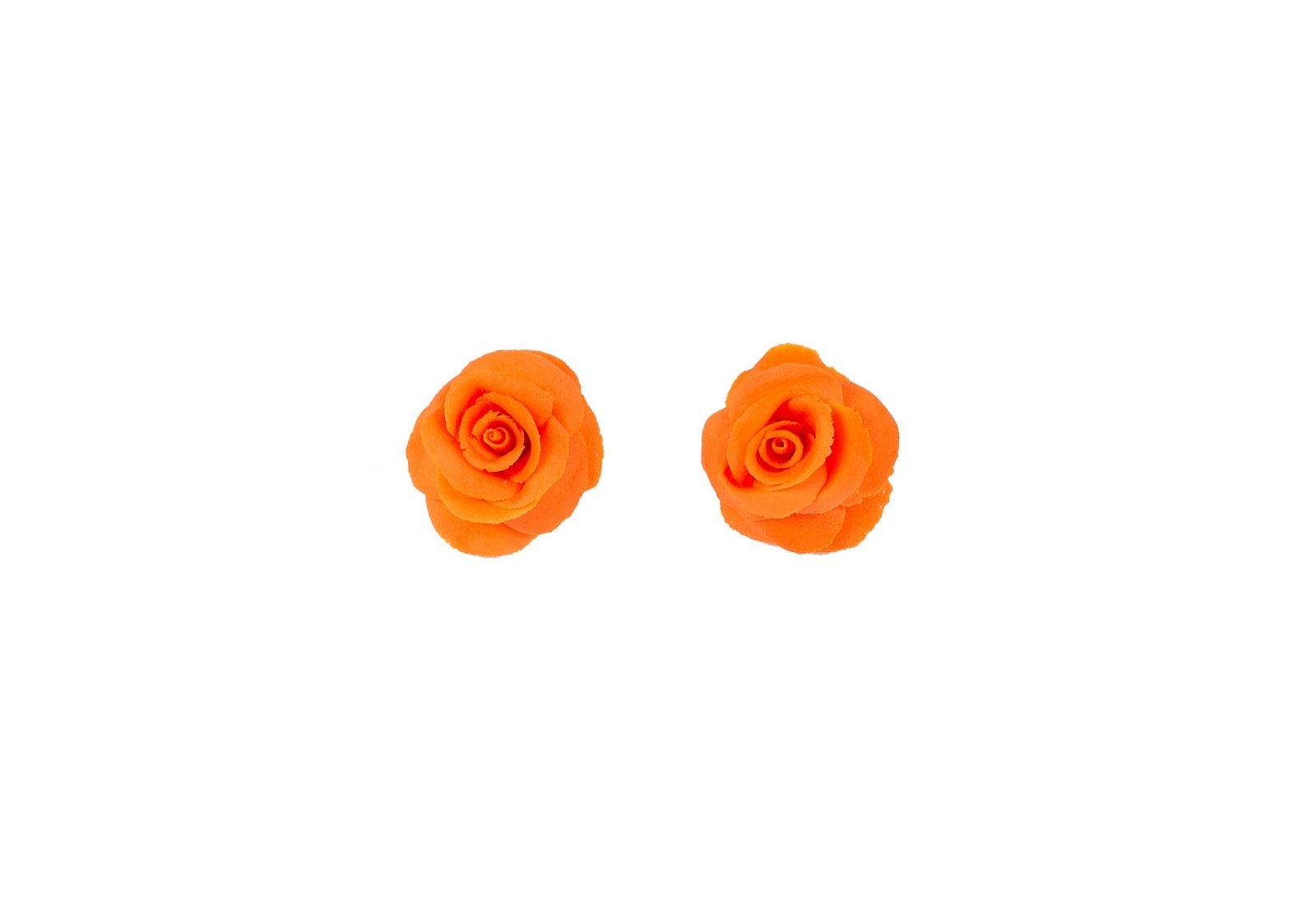 Mini Orange Rose Studs - Image 2