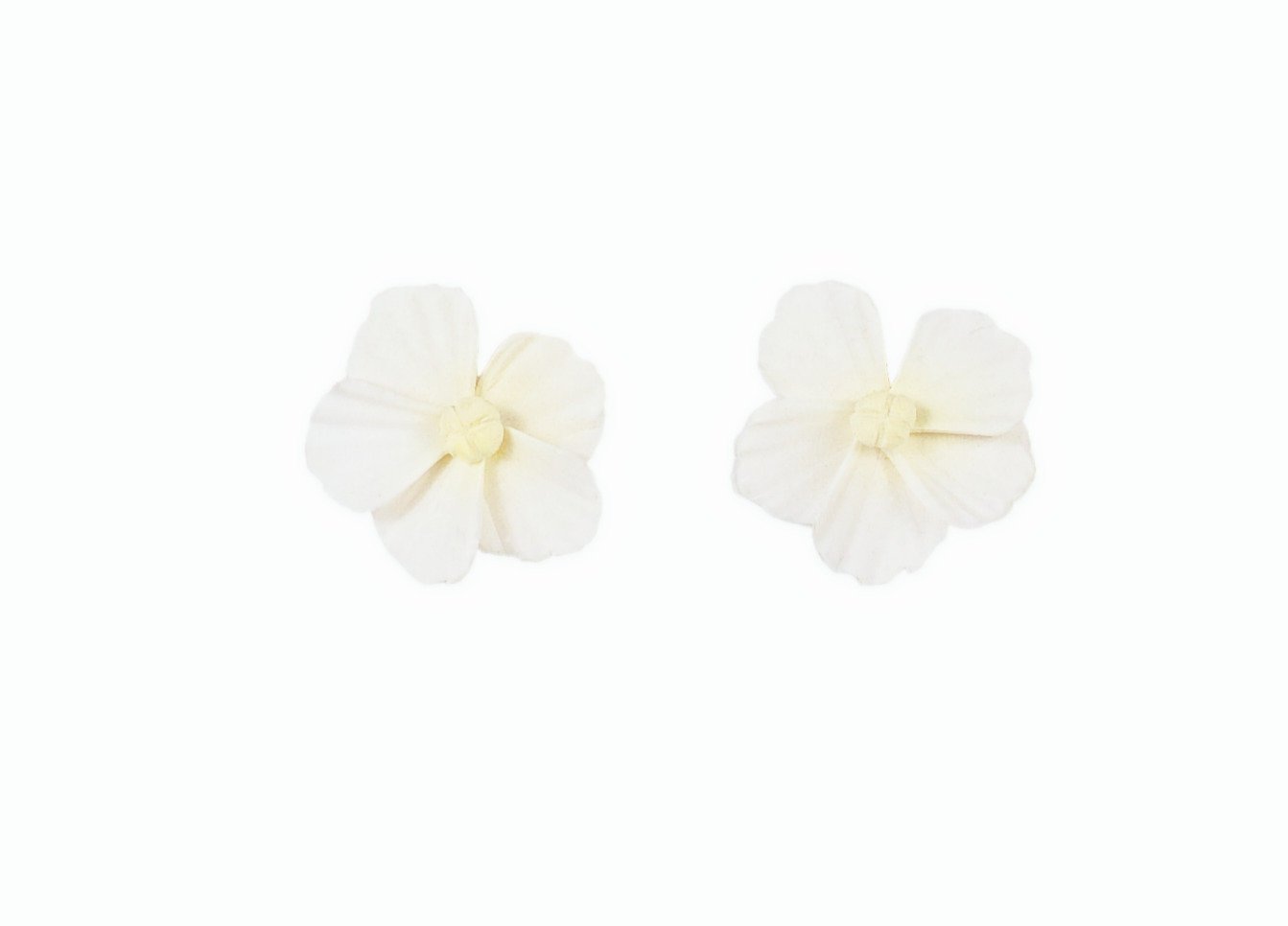 Mini White Plumeria Studs - Image 2